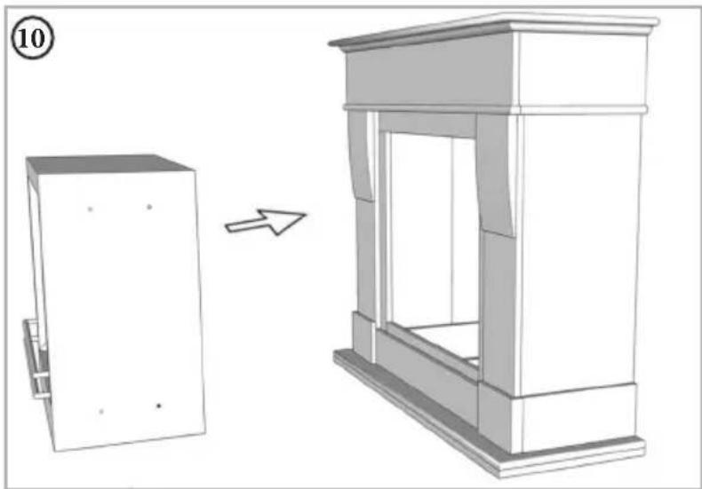 Klarstein Phantasma Cottage - Assembly of mantle piece - 11