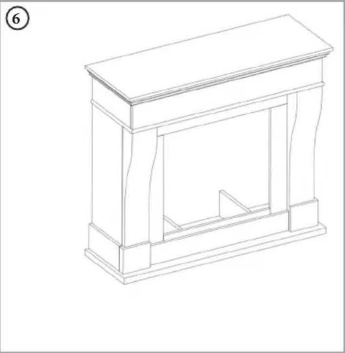 Klarstein Phantasma Cottage - Assembly of mantle piece - 7