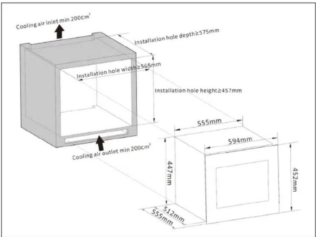 Klarstein Vinsider 24 Uno - Indicaciones para aparatos empotrados - 2