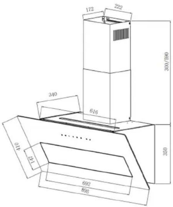 Klarstein SleekAir - DIMENSIONES DEL PRODUCTO - 2