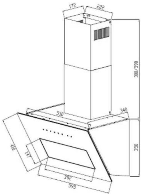 Klarstein SleekAir - PRODUCT DIMENSIONS - 1