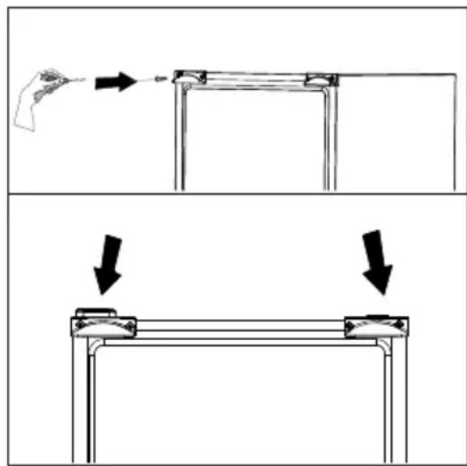 BEKO B7RCNA407HG - Attaching the plastic wedges - 1