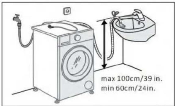 Linarie Calas LMWD85G - Hauteur du point de vidange - 1