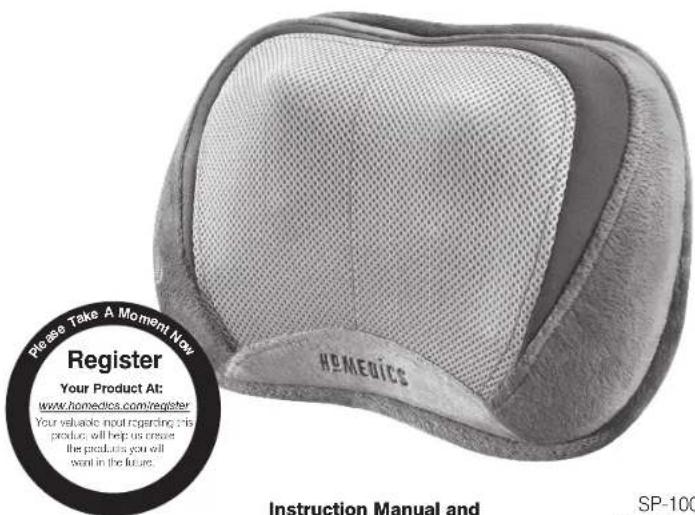 HOMEDICS SP-100H - 3D Shiatsu Massage Pillow with heat - 1