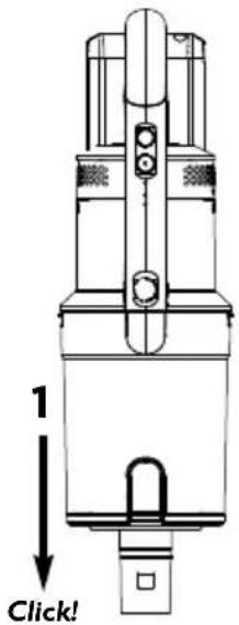 EUREKA RapidClean Pro NEC285 - Battery indicator lights show level of charge(Fig. 4): - 1