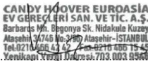 HOOVER HSGV64SMCWY - CANDY-HOOVER-EUROASIA EV GEREÇLERİ SAN VE TİC. A.Ş. - 1