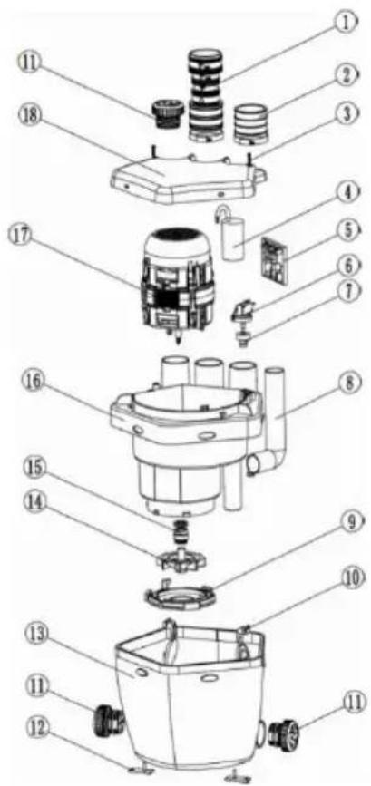 Vevor FLO500-RD - PART DRAWING - 1