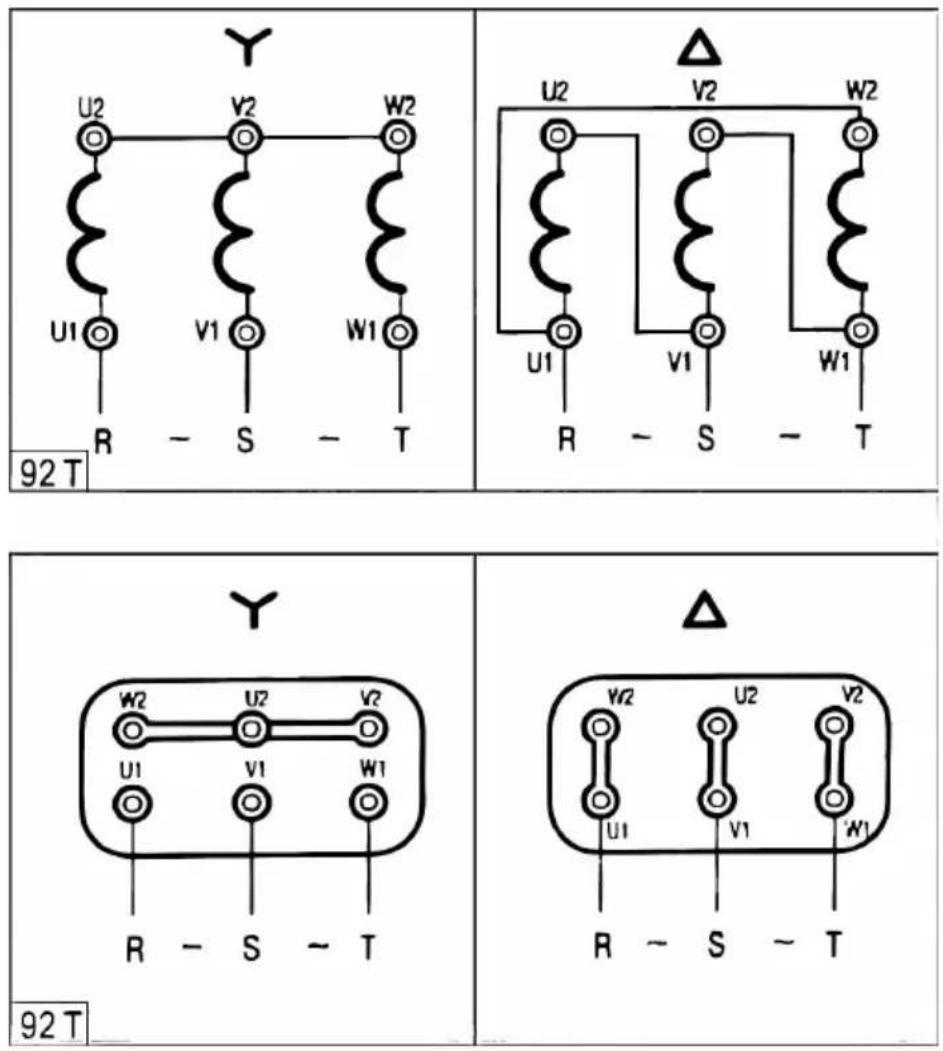 Vevor SPP150E - Schéma de connexion pour moteurs triphasés - 1
