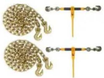 Vevor 3/8-1/2-2FT - LEGATORE A CATENA CON CATENE - 4