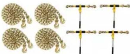 Vevor 3/8-1/2-2FT - LEGATORE A CATENA CON CATENE - 9