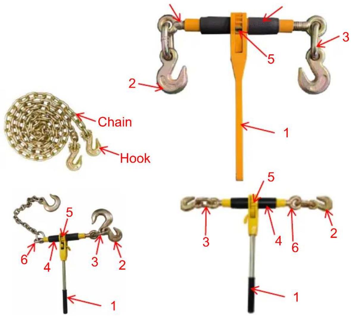 Vevor 3/8-1/2-2FT - DIAGRAMA DE ESTRUCTURA - 1