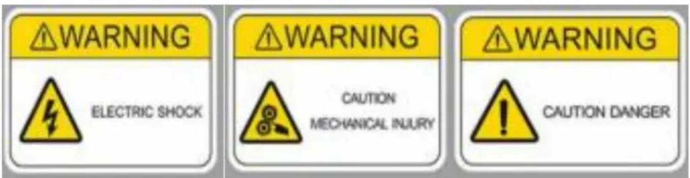 Vevor BY1020D - Warning sign for safe operation of motor - 1