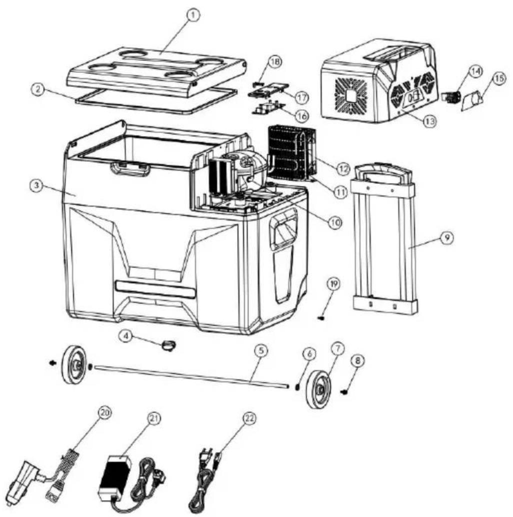 Vevor CX50 - Komponentendiagramm - 3