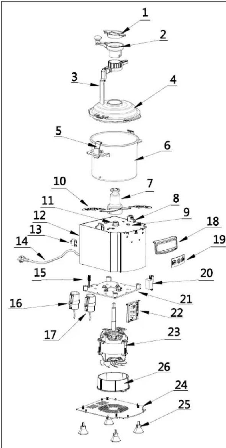 Vevor FC-18V1 - 6.Exploded view and spare parts lists - 1