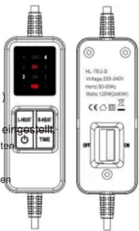 Vevor HL-TEU-1619 - Einstellen der Temperatur - 1