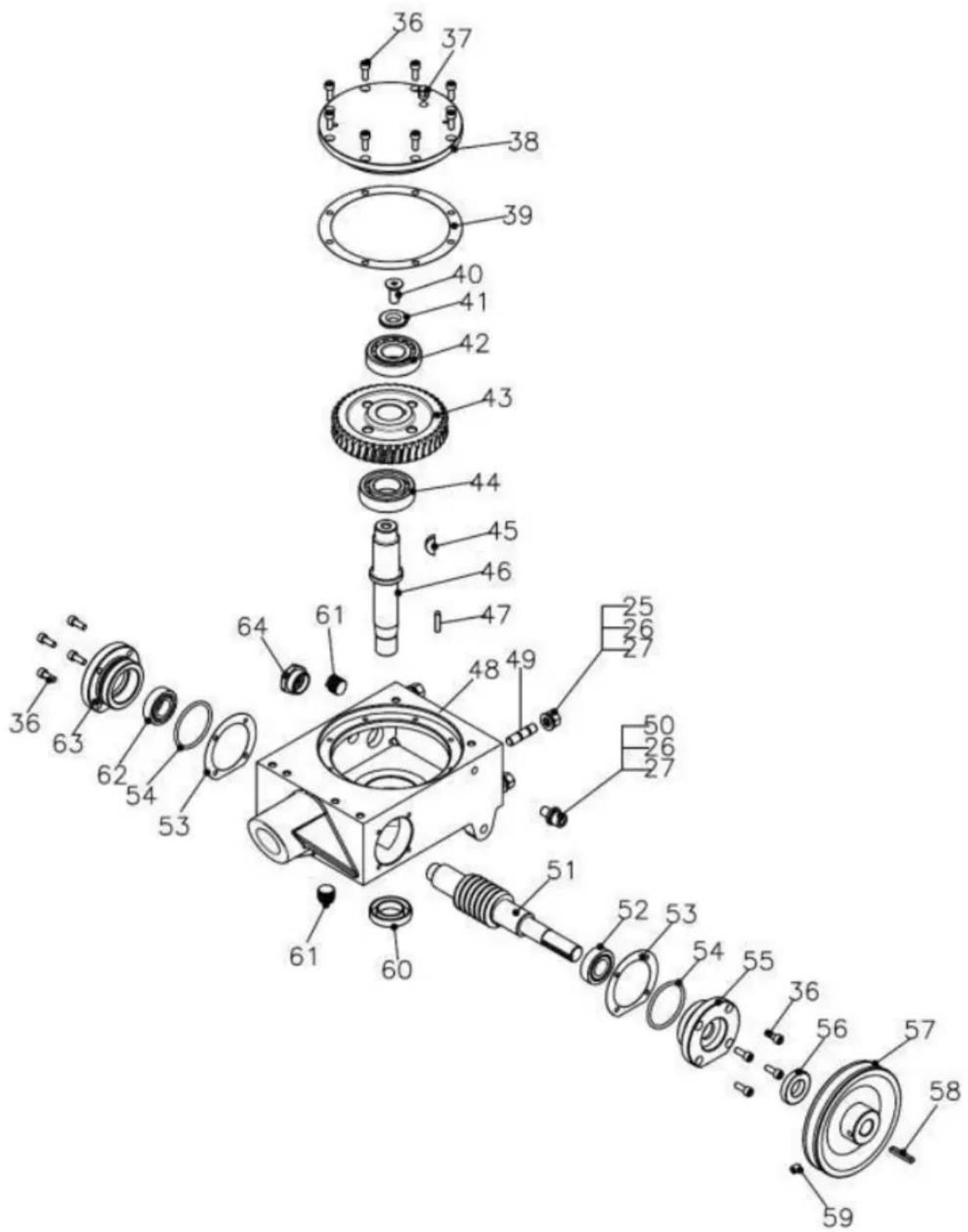 Vevor HMR1200 - Gear Box - 1