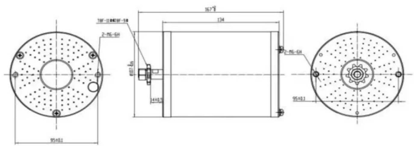 Vevor JZ72V3000W - Overall dimensions and mounting dimensions - 2
