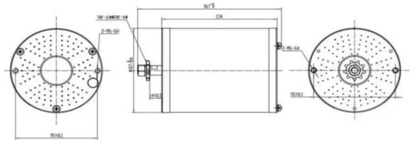Vevor JZ72V3000W - Dimensions hors tout et dimensions de montage - 2