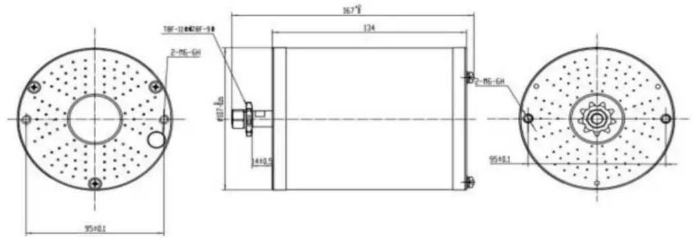 Vevor JZ72V3000W - Wymiary calkowite i wymiary montażowe - 2