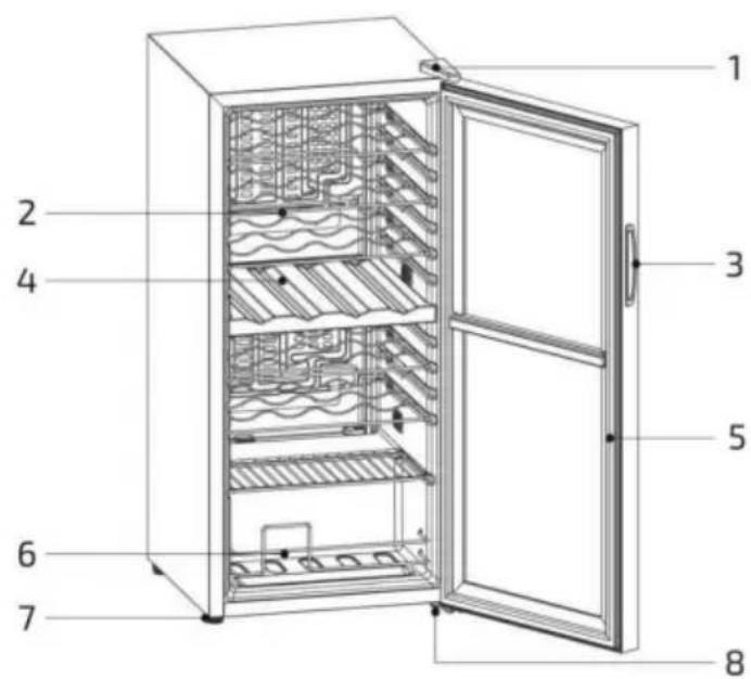 Vevor JC-208WD - ONDERDELEN EN KENMERKEN - 1