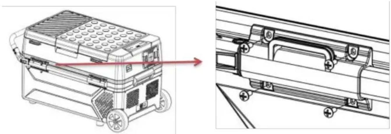 Vevor J38 - Connect brackets with body of fridge - 1