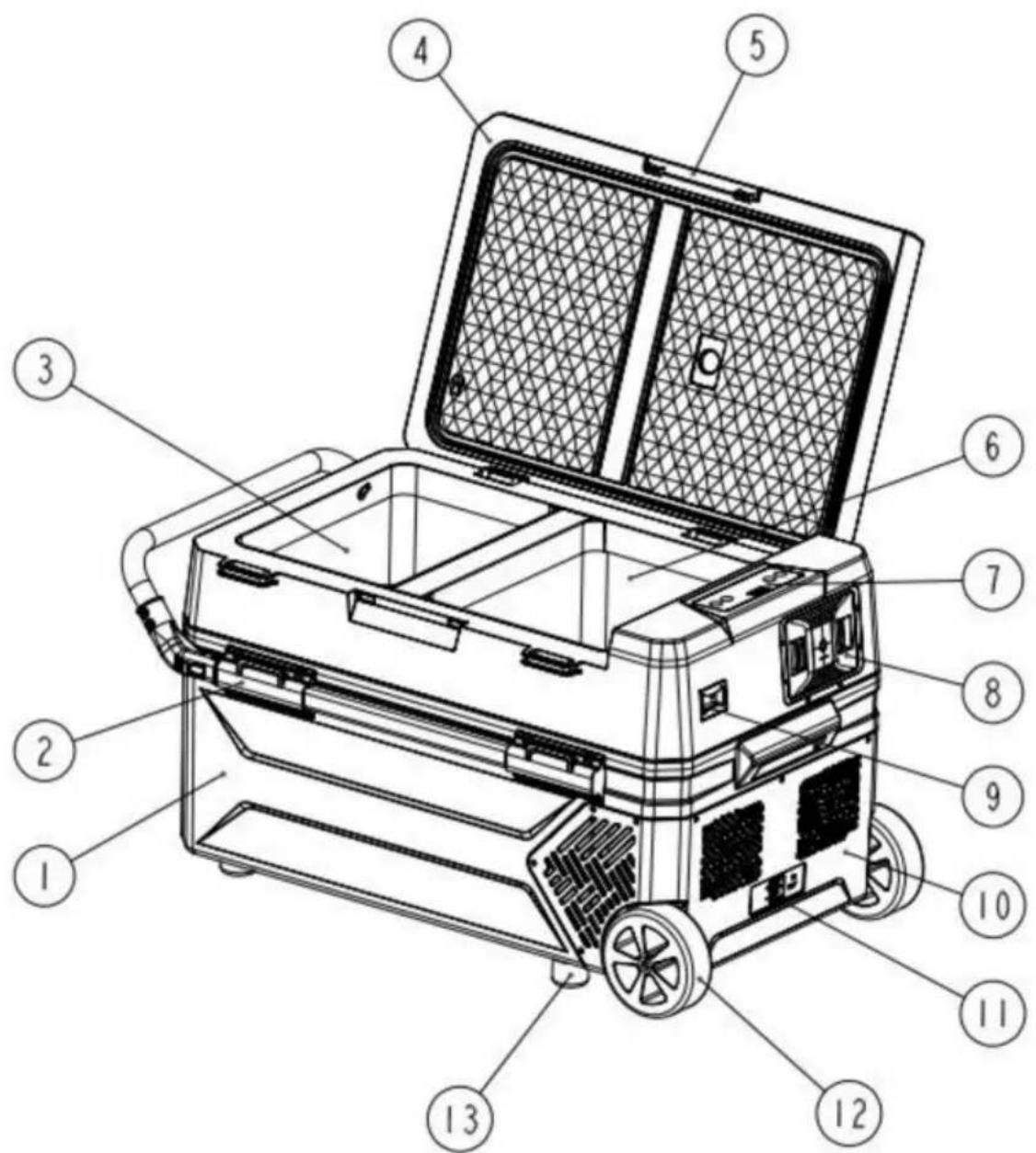 Vevor J38 - Diagram komponentów - 1