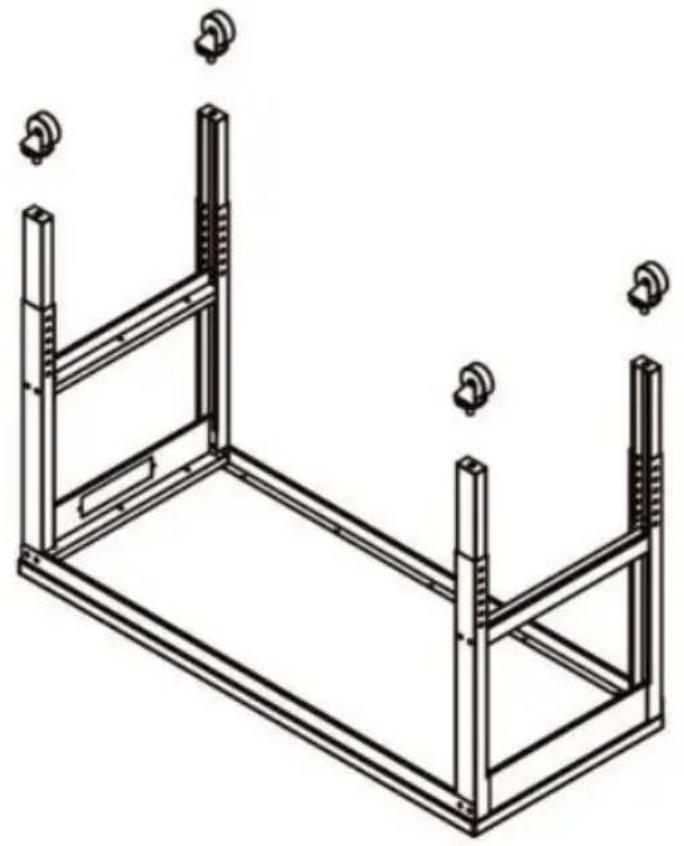Vevor O6120L - STEP 1: Install the desktop and supports - 4