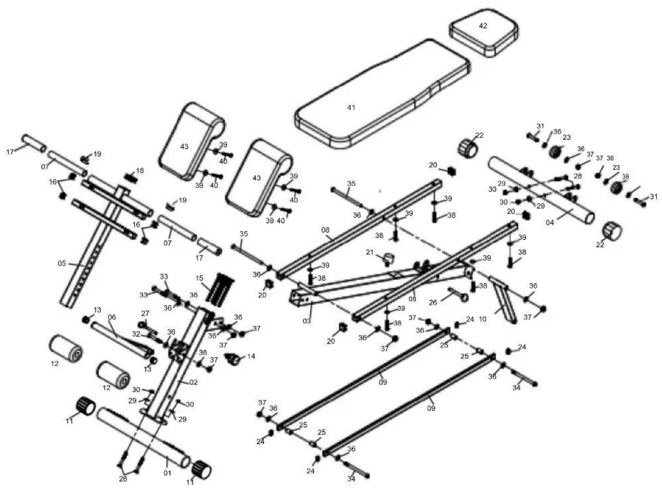Vevor SJ1018 - Scheme éclaté - 1