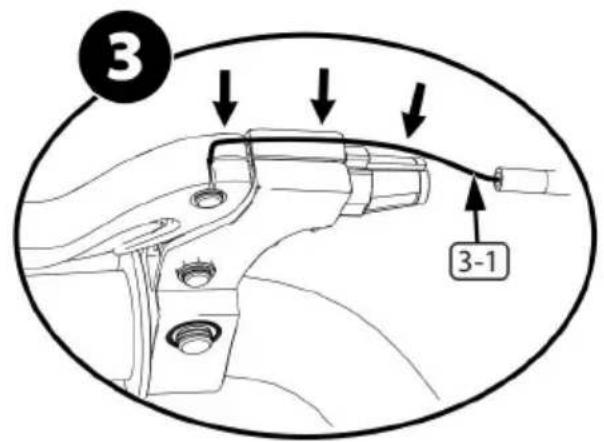 Vevor SS24002 - Impostazione freno giroscopico-Installazione cavo freno anteriore - 3