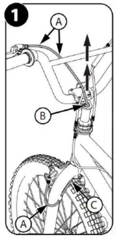 Vevor SS24002 - Gyro Brake Setup-Front Brake Cable Install - 1