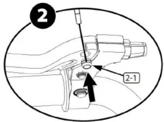 Vevor SS24002 - Configuración del freno giroscópico: instalación del cable del freno delantero - 2