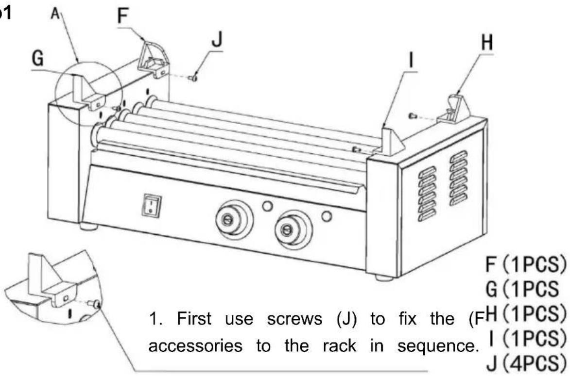 Vevor SC-7XD - ASSEMBLY DRAWING - 1