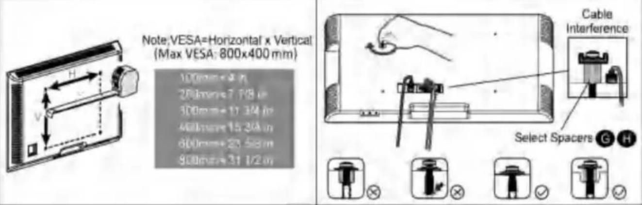 Vevor RLLF7-X - ÉTAPE 1 Fixez les supports au téléviseur - 1