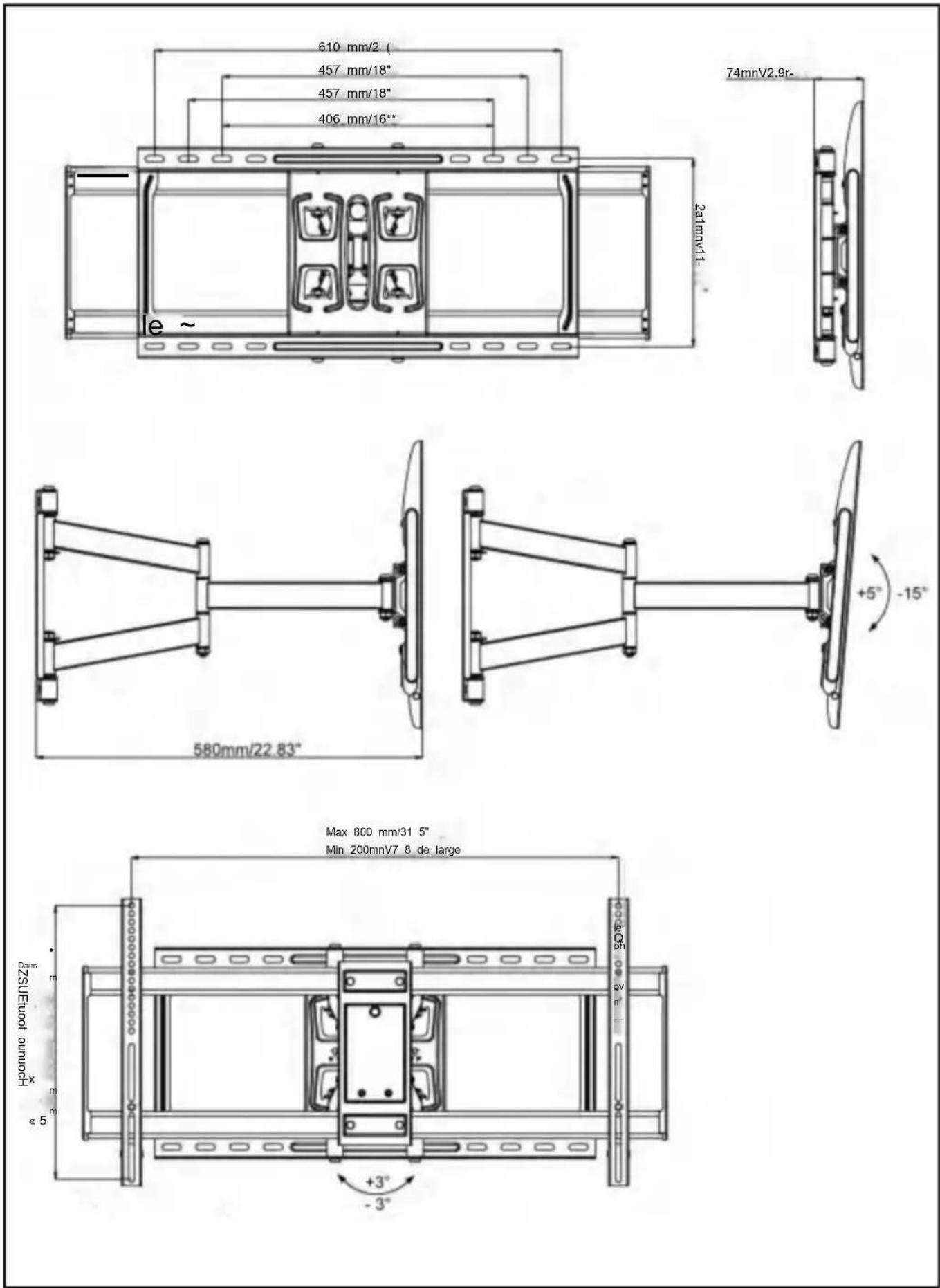 Vevor RLLF7-X - DIMENSIONS DU PRODUIT - 1