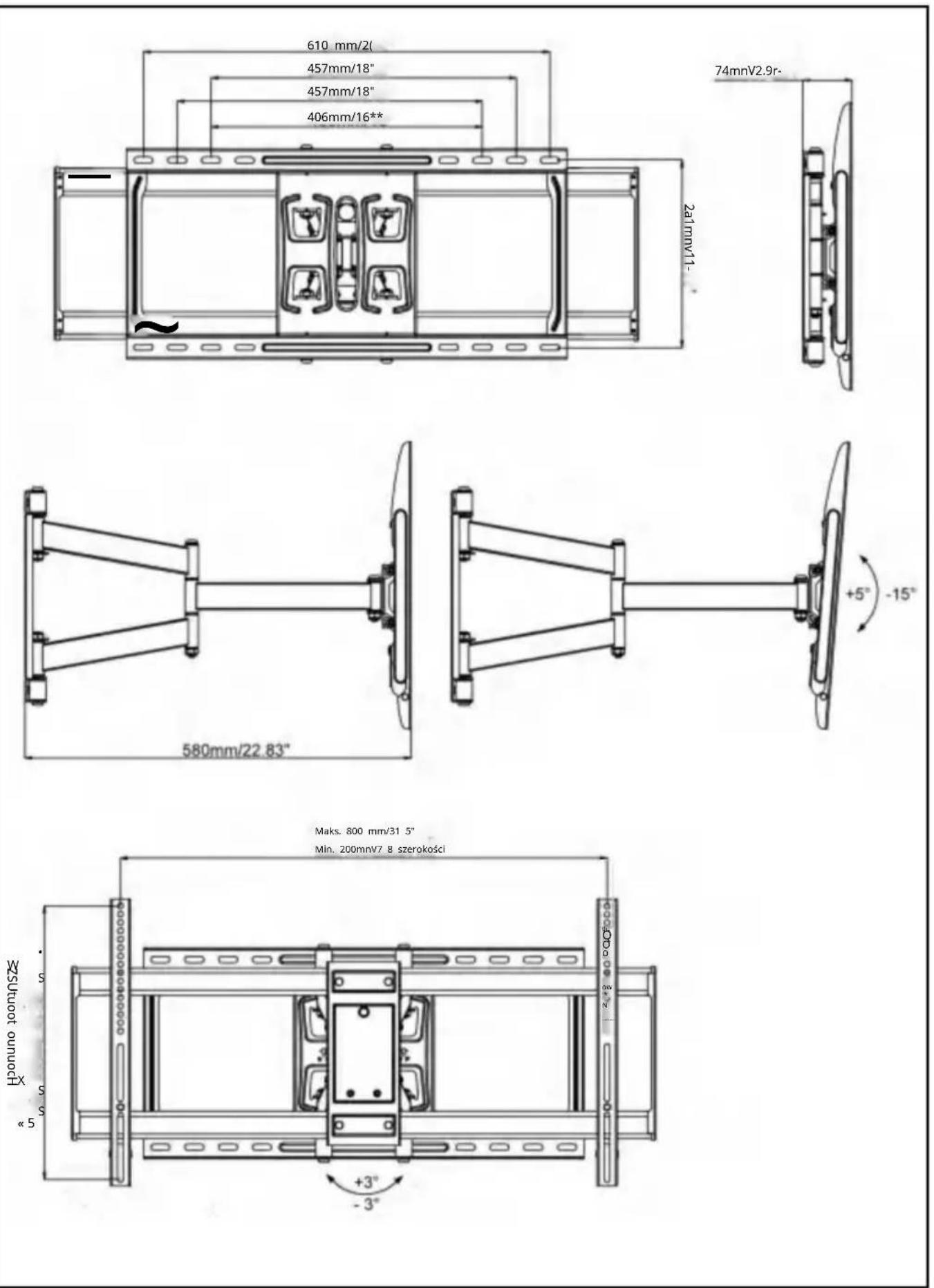Vevor RLLF7-X - WYMIARY PRODUKTU - 1