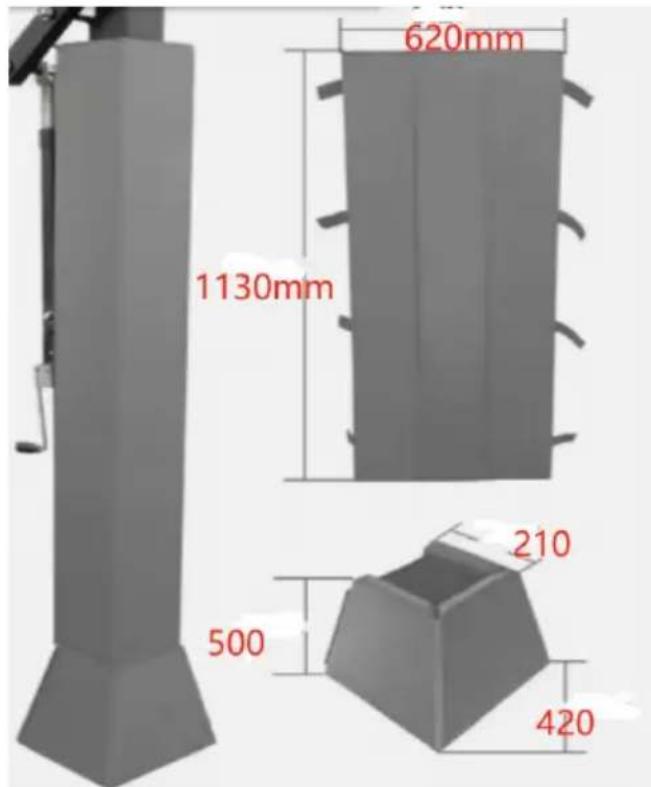 Vevor RL-V001 - Installation Effect: Folded Dimensions: - 2
