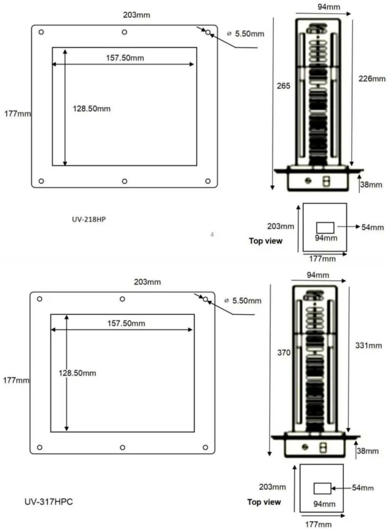 Vevor UV-218HP - Liste des pièces du kit - 5