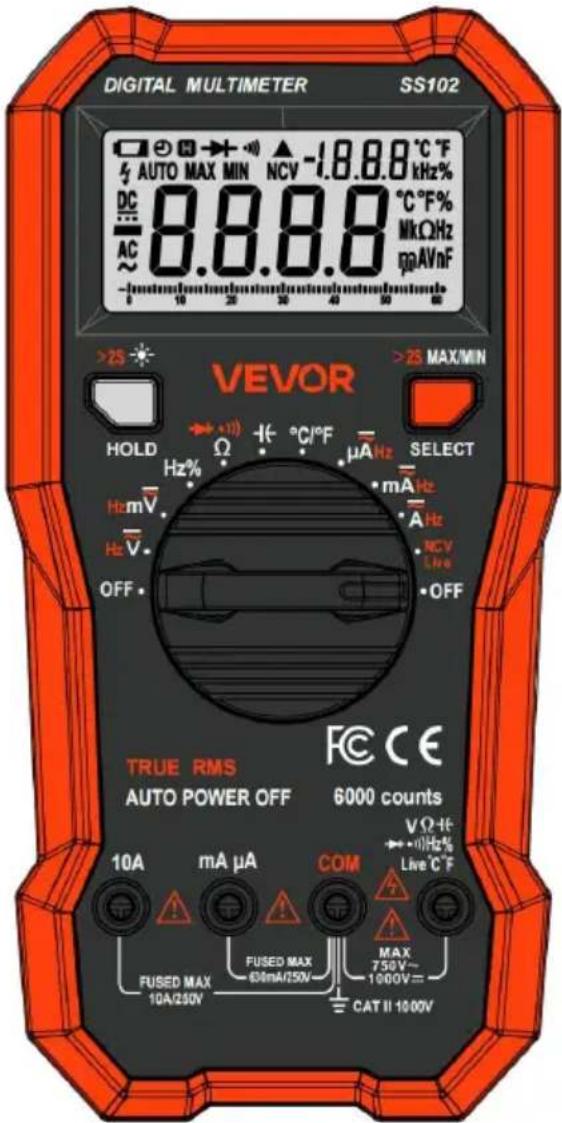 Vevor SS102 - Multímetro digital - 1
