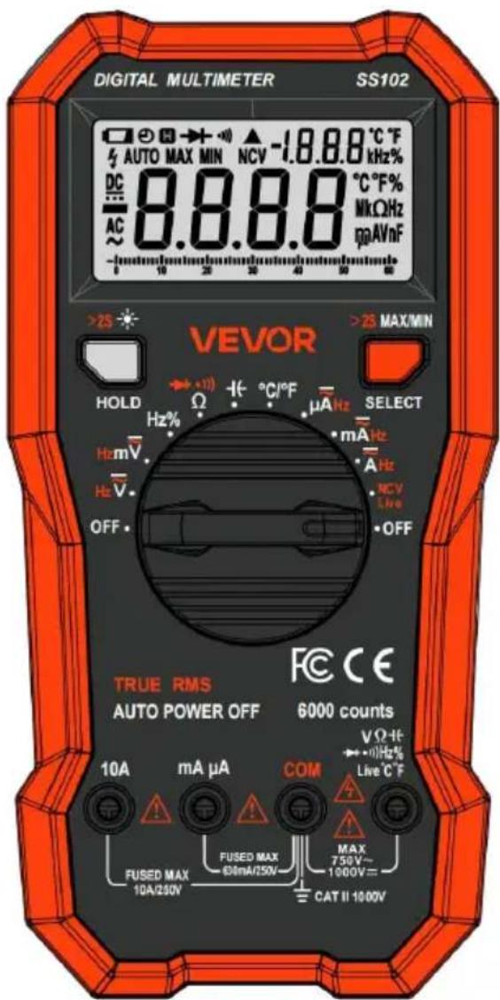 Vevor SS102 - Digital Multimeter - 1