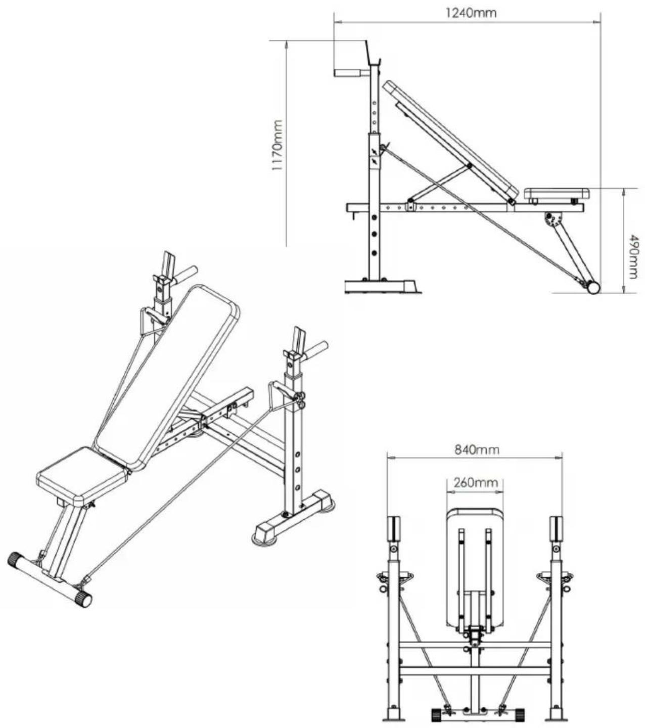 Vevor SJ7820 - Product size chart - 1