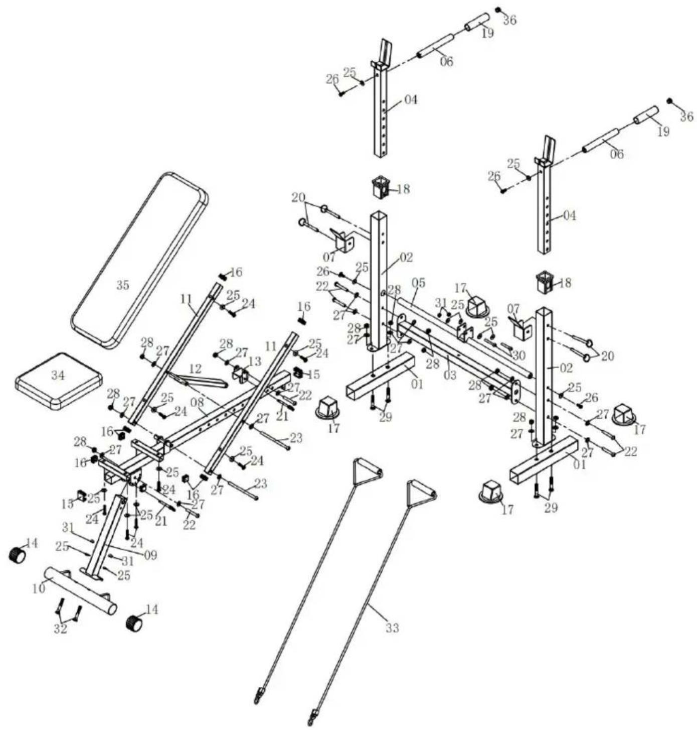 Vevor SJ7820 - Diagramme éclaté - 1