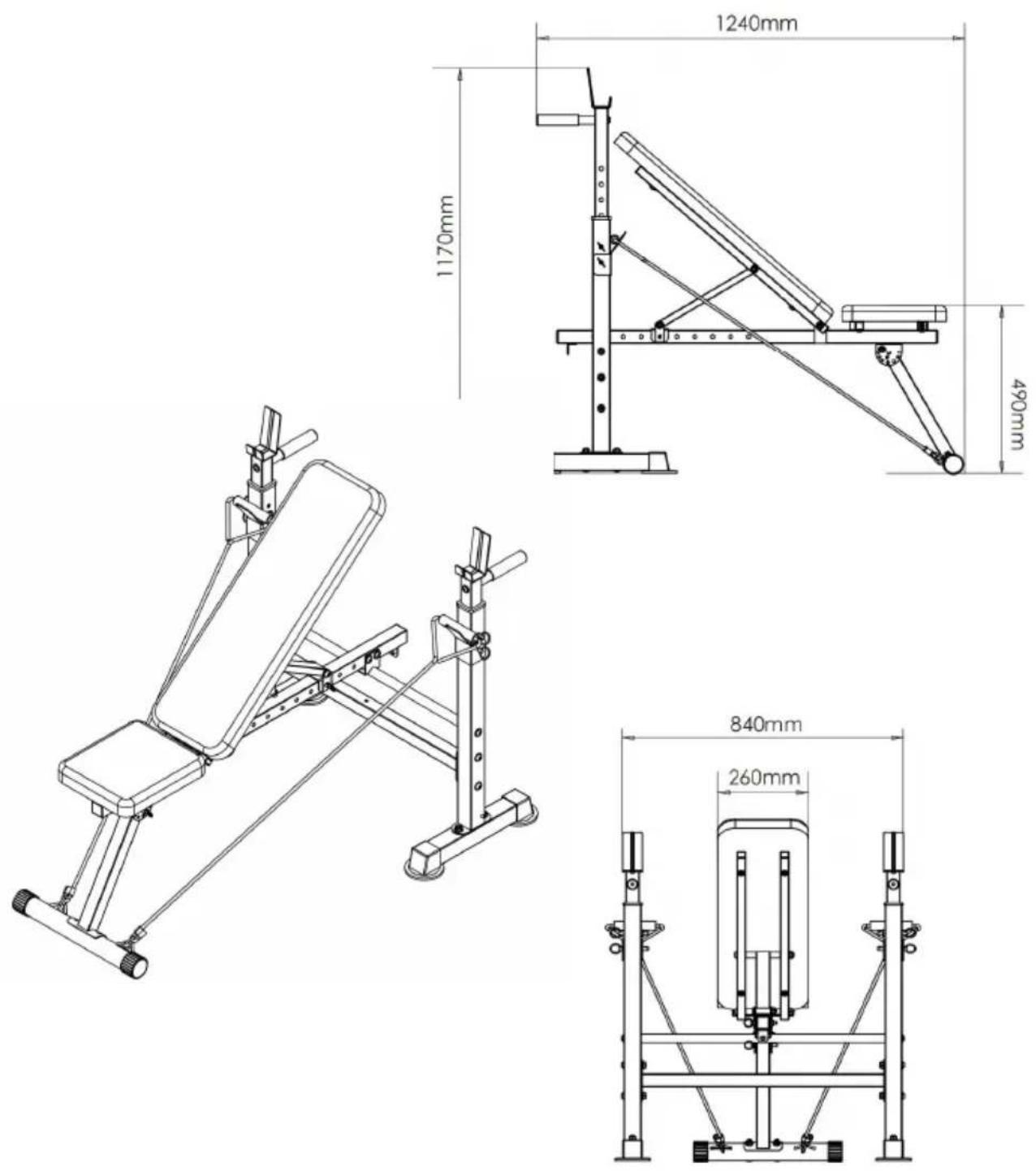 Vevor SJ7820 - Product size chart - 1