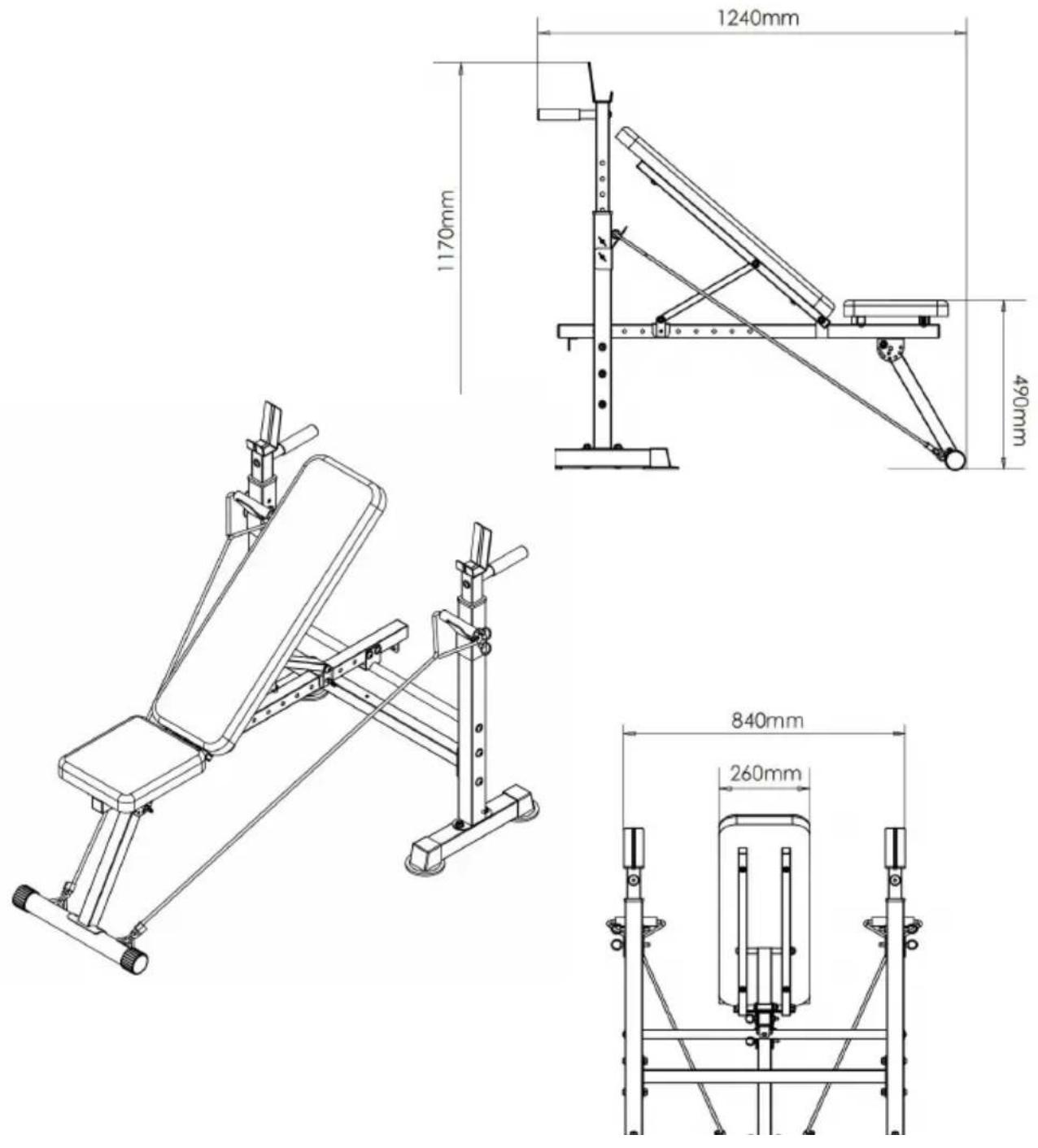 Vevor SJ7820 - Product size chart - 1