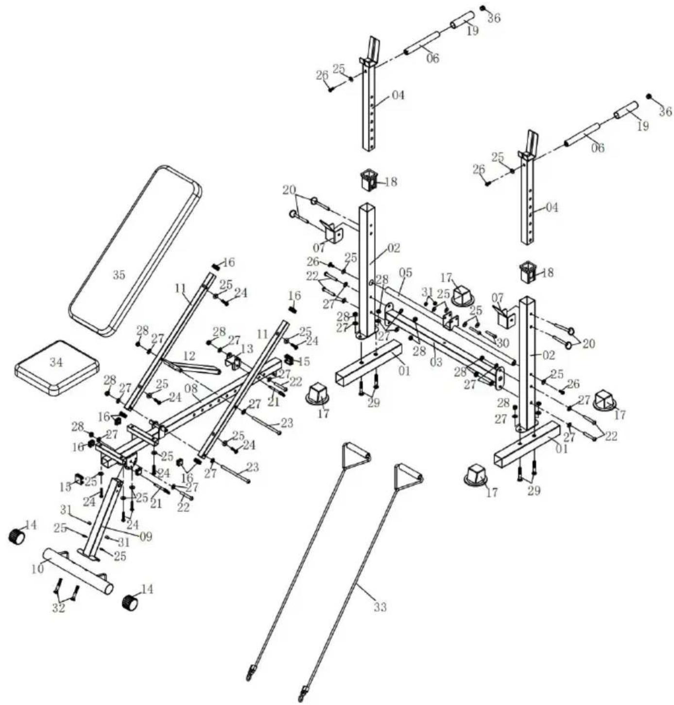 Vevor SJ7820 - Sprängt diagram - 1