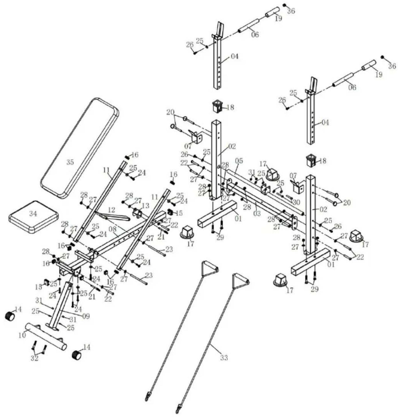 Vevor SJ7820 - Schemat wybuchowy - 1