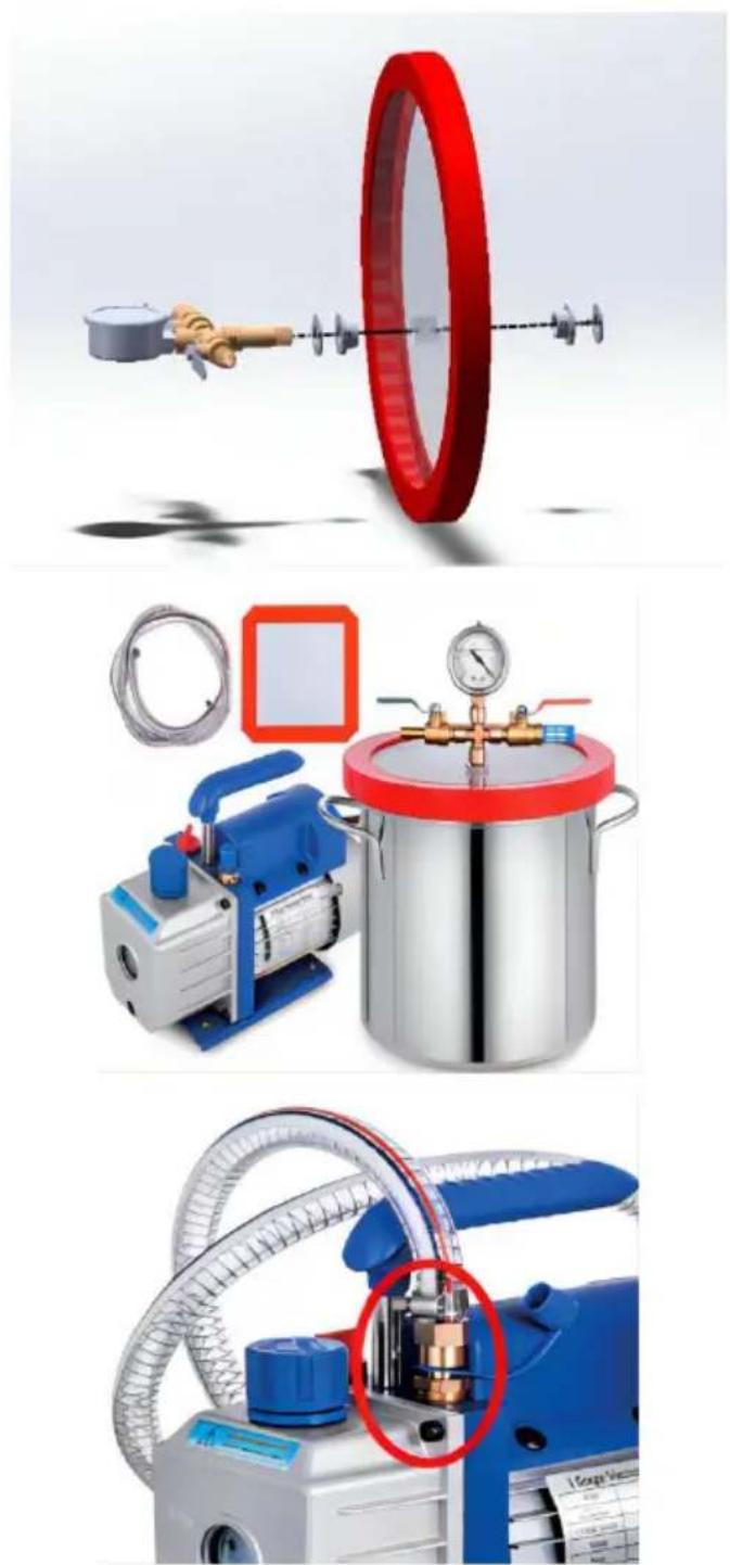 Vevor RS-1.5 - INSTRUCTIONS FOR VACUUM PUMP AND VACUUM CHAMB - 1