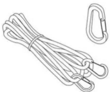 Vevor THRRP-002 - INSTRUCCIONES PARA ACCESORIOS CORREA DE AMARRE RESISTENTE DE 15 PIES: - 4