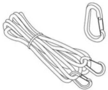 Vevor THRRP-002 - FT Bow and Stern Tie Down Rope - 1