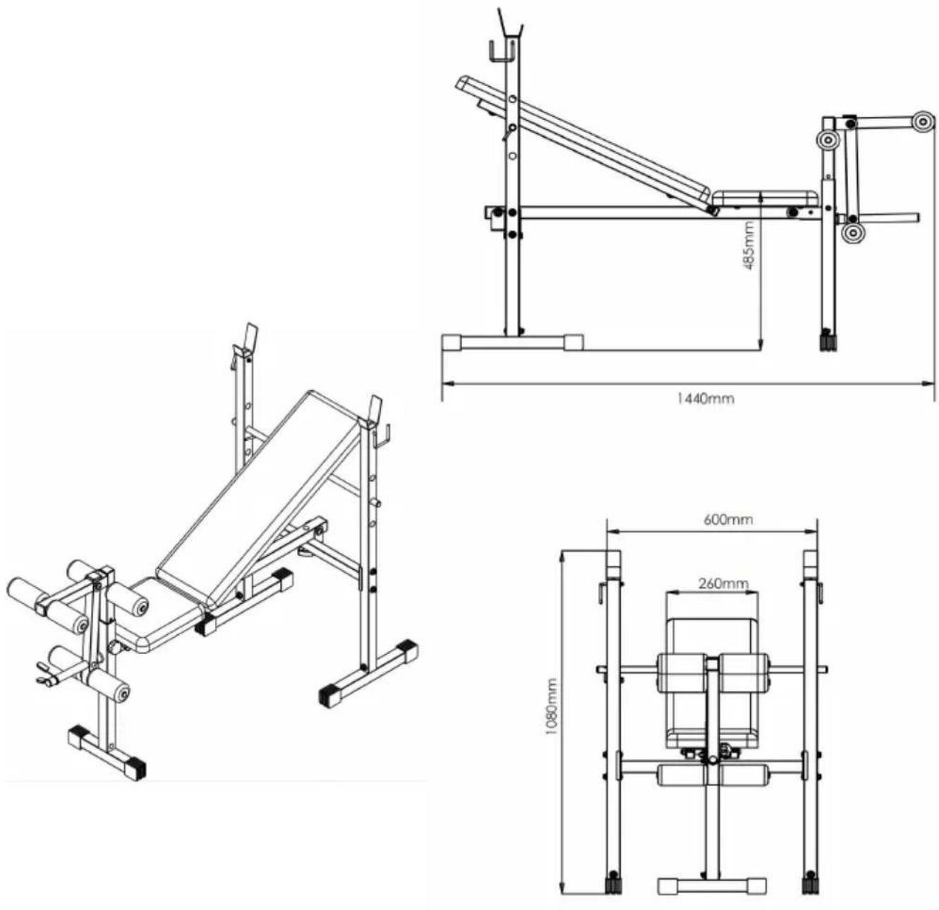 Vevor SJ7821 - Product size chart - 1