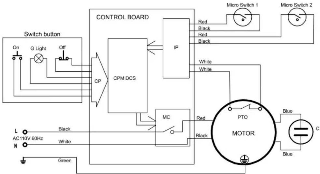 Vevor VC65MS - Schema elettrico - 1